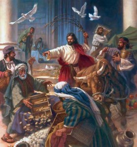 Jesus cleansing the temple of the Federal Reserve